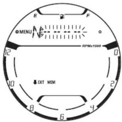 E F MENU RPMx1000 12 0 10 2 8 6 4 EXIT MEM