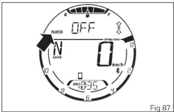 E F OFF PLAYER N GEAR RPMax1000 0 km/h 2 AM 17:35 6 4 Fig 87