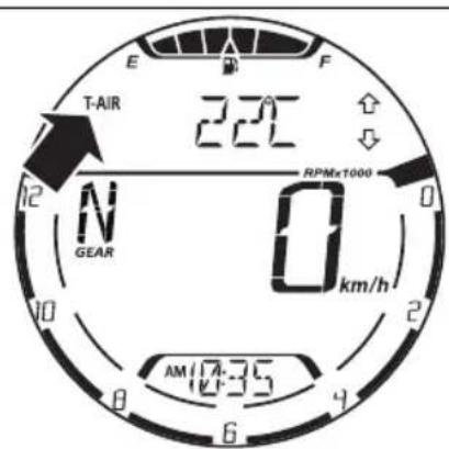 T-AIR 220 RPMx1000 N GEAR 0 km/h AM 17.35 6 4