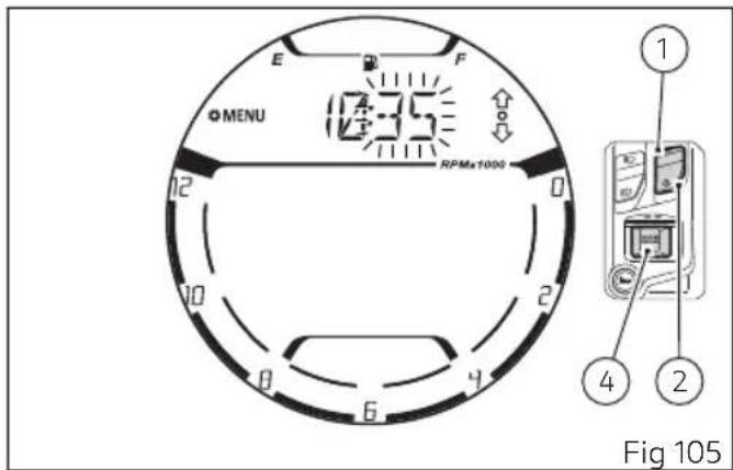 MENU 12:35 RPMx1000 1 2 4 6 Fig 105