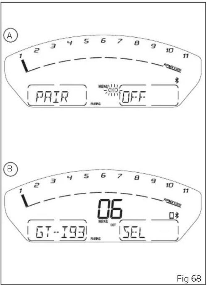 A 2 3 4 5 6 7 8 9 10 11 1 PPMX1002 * PAIR MENU OFF FAHING B 2 3 4 5 6 7 8 9 10 11 1 PPMX1002 06 MENU OUT GT-193 SEL FAHING Fig 68