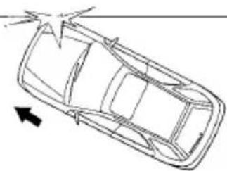 SUBARU Impreza Outback Sport (2001) - Examples of the types of accidents in which the SRS airbag is unlikely to deploy. - 3