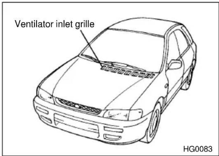 SUBARU Impreza Outback Sport (2001) - ▼Cleaning ventilator grille - 1
