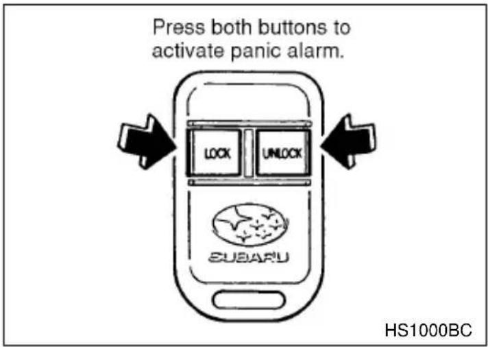 SUBARU Impreza Outback Sport (2001) - ▽ Personal protection alarm (Panic) - 1