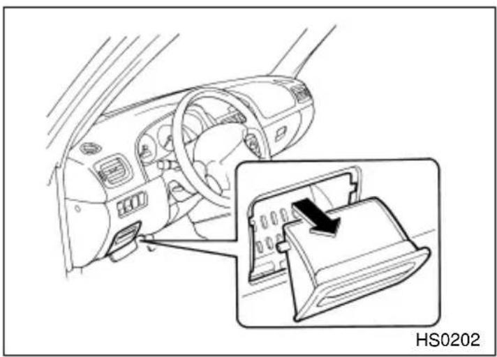 SUBARU Impreza Outback Sport (2001) - ▼Fuse box (behind the coin tray) - 1