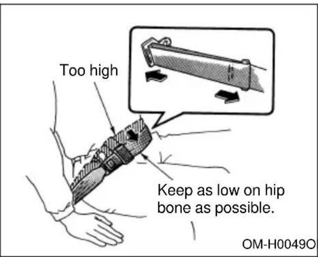 SUBARU Impreza Outback Sport (2001) - ▼2-point type seatbelt (lap only belts) - 2