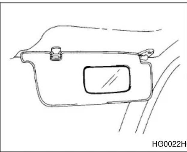SUBARU Impreza Outback Sport (2001) - Sun visors - 2
