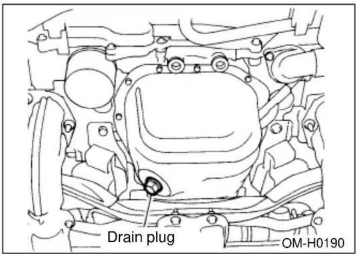 SUBARU Impreza Outback Sport (2001) - ▼Changing the oil and oil filter - 1