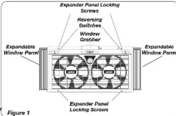 Expandable Window Panel Expandable Window Panel Locking Screws Reversing Switches Window Grabber Expand Panel Locking Screws Expand Panel Locking Screws Figure 1
