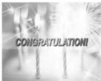 CONGRATULATION!