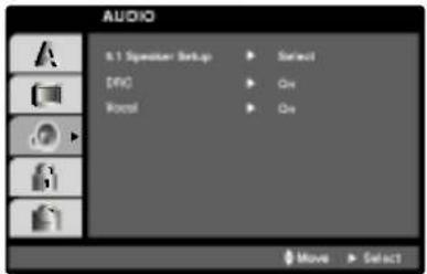 AUDIO 8.1 Speaker Setup ▶ Select DPO ▶ On Rout ▶ On Move ▶ Select