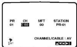 PR 01 CH MFT STATION 00 PR-01 CHANNEL/CABLE : AV AVV CH
