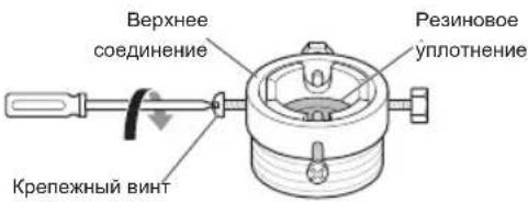 Верхнее соединение Крепежный винт Резиновое уплотнение