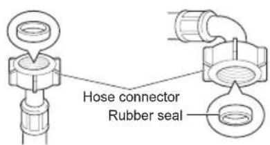 Hose connector Rubber seal