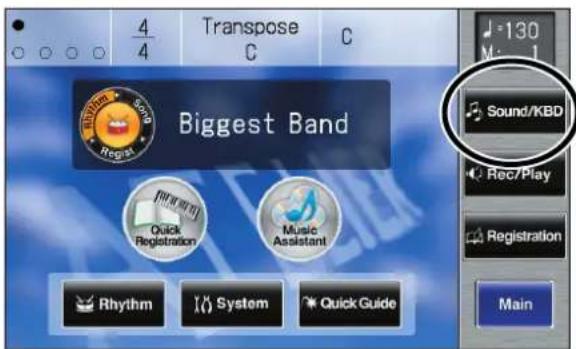 ROLAND Music Atelier AT-900 - Touch  on the Main screen. - 1