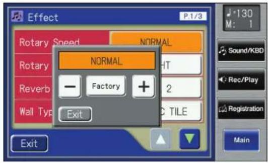 ROLAND Music Atelier AT-900 - Touch the value setting buttons for Rotary Speed to adjust the setting. - 1