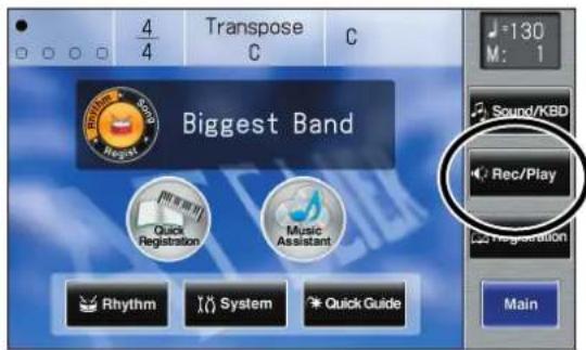 ROLAND Music Atelier AT-900 - Touch  on the Main screen. - 1
