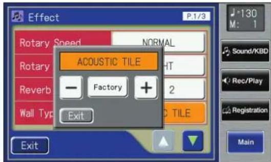 ROLAND Music Atelier AT-900 - Touch the value setting buttons for Wall Type to adjust the setting. - 1
