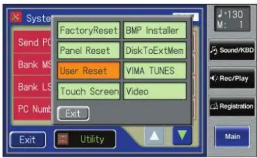 ROLAND Music Atelier AT-900 - In the Utility screen, touch . - 1