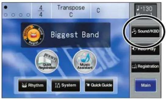 ROLAND Music Atelier AT-900 - Touch  on the Main screen. - 1