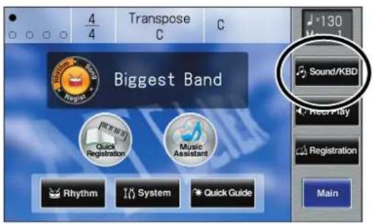 ROLAND Music Atelier AT-900 - Touch  on the Main screen. - 1