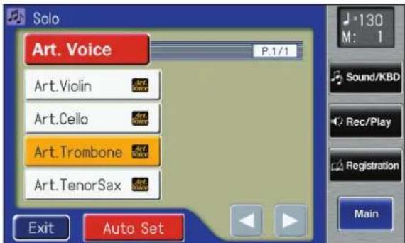 ROLAND Music Atelier AT-900 - Touch a voice name to select a voice. - 1