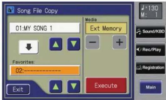 ROLAND Music Atelier AT-900 - Copying Performance Songs from USB Memory to "Favorites" - 3