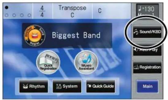 ROLAND Music Atelier AT-900 - Touch  on the Main screen. - 1