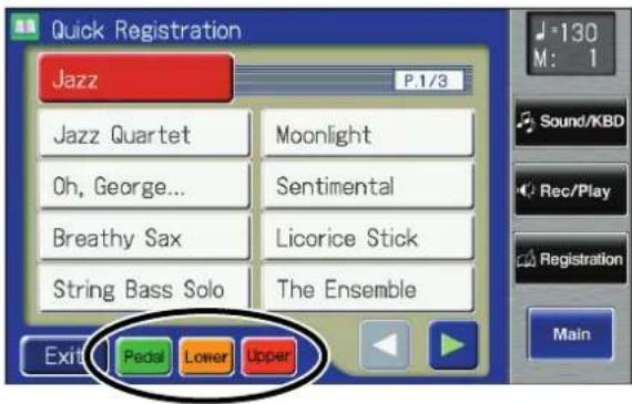 ROLAND Music Atelier AT-900 - Touch a button that shows a Quick Registration group. - 4
