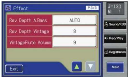 ROLAND Music Atelier AT-900 - Touch < >>  to display the Rev Depth (Reverb Depth). - 2