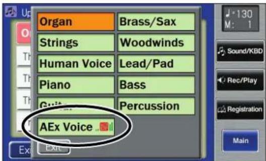 ROLAND Music Atelier AT-900 - fIn the sub-window, touch  (Active Expression Voice). - 1