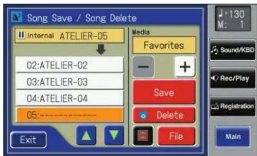 ROLAND Music Atelier AT-900 - Touch < >> > to select the number of the save destination. - 1