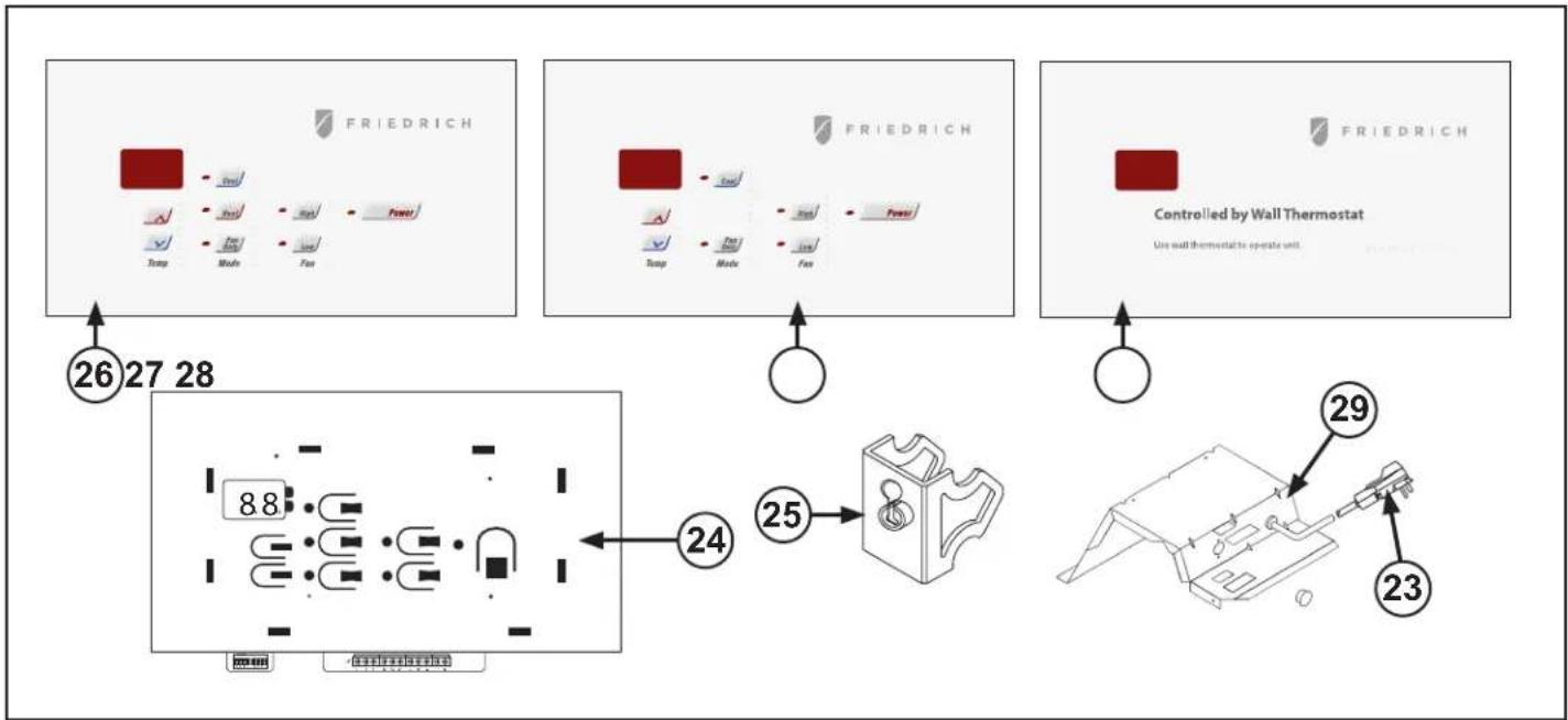 Friedrich PDH12K3SE - PTAC CONTROL PANEL - 1