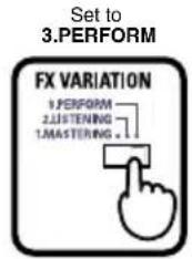Set to 3.PERFORM FX VARIATION 1.PERFORM 2.LISTENING 1.MASTERING