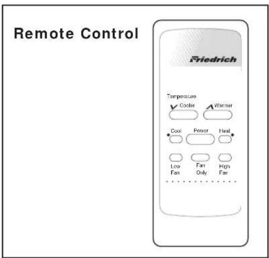 Friedrich PDE07K3SE - Optional Hand Held Remote Control Operation - 1