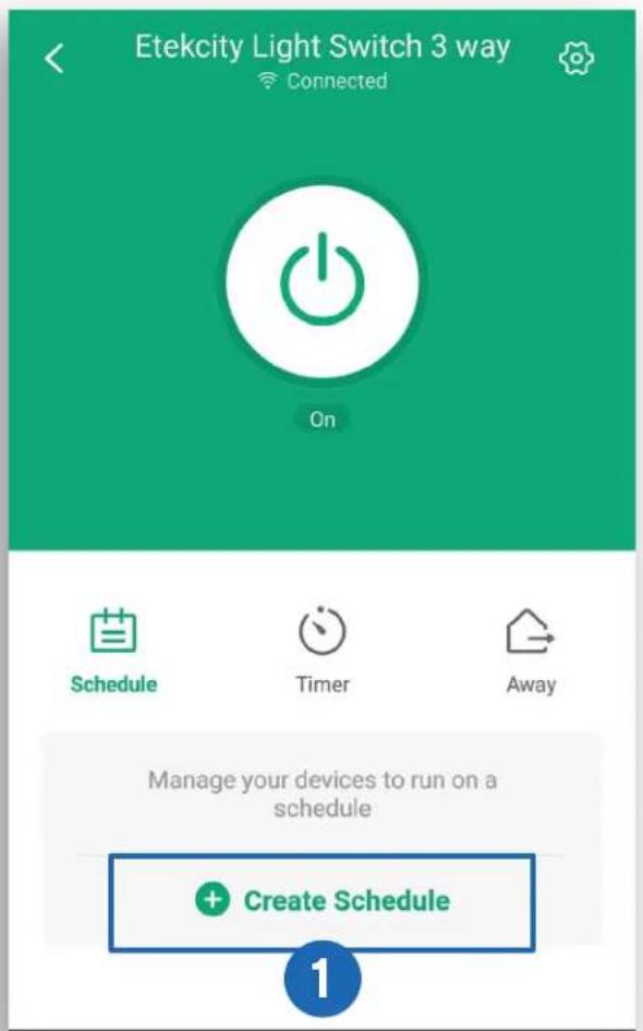 Etekcity Light Switch 3 way Connected On Schedule Timer Away Manage your devices to run on a schedule + Create Schedule 1