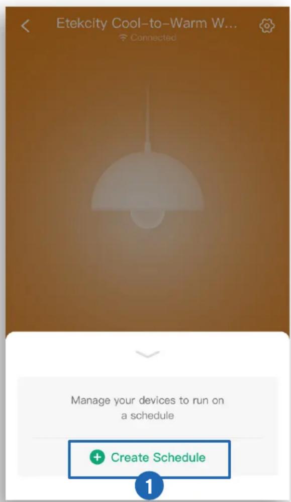 Etekcity Cool-to-Warm W... Connected Manage your devices to run on a schedule + Create Schedule 1