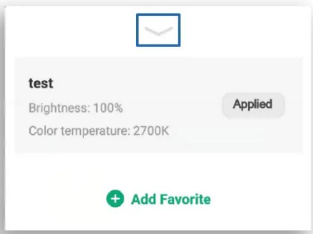 test Brightness: 100% Color temperature: 2700K Applied Add Favorite