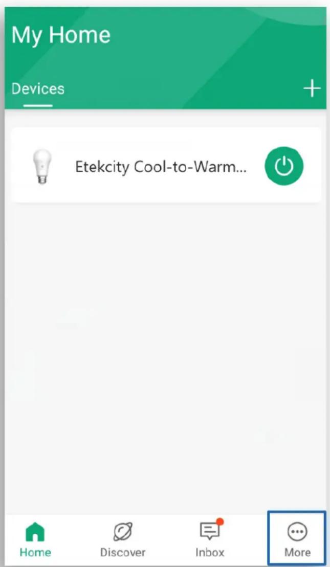 My Home Devices + Etekcity Cool-to-Warm... Home Discover Inbox More
