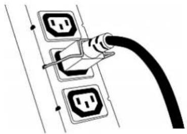 Raritan Dominion PX3-5146R - Installing Cable Retention Clips on Outlets (Optional) - 3
