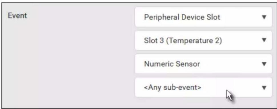 Event Peripheral Device Slot Slot 3 (Temperature 2) Numeric Sensor