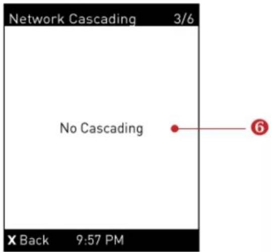 Network Cascading 3/6 No Cascading X Back 9:57 PM