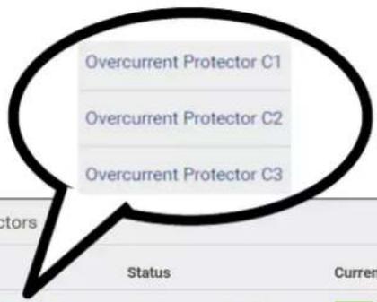 Overcurrent Protector C1 Overcurrent Protector C2 Overcurrent Protector C3 Status Current