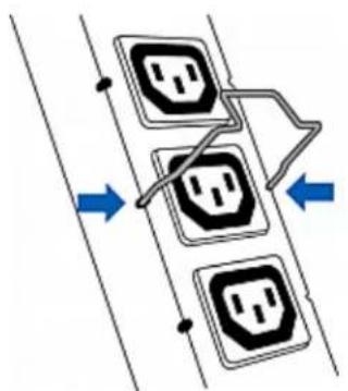 Raritan Dominion PX3-5146R - Installing Cable Retention Clips on Outlets (Optional) - 2