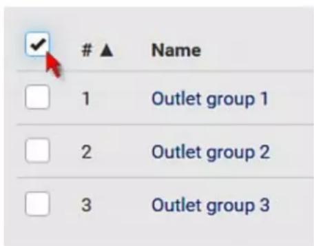 ▲ Name 1 Outlet group 1 2 Outlet group 2 3 Outlet group 3
