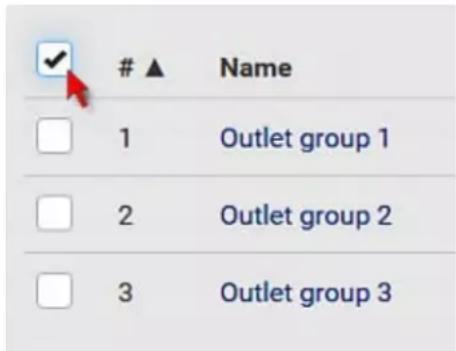 ▲ Name 1 Outlet group 1 2 Outlet group 2 3 Outlet group 3