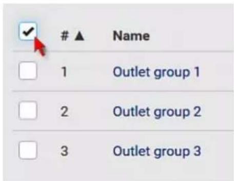▲ Name 1 Outlet group 1 2 Outlet group 2 3 Outlet group 3