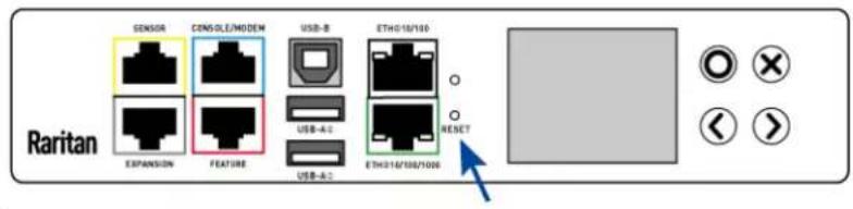 SENSOR CENSOL/MODEM USB-B ETH016/100 EXPANSION FEATURE USB-B-1 USB-B-2 ETH016/100/1000 RESET Raritan