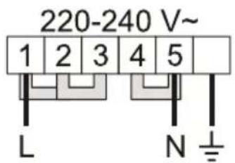 220-240 V~ 1 2 3 4 5 L N ±