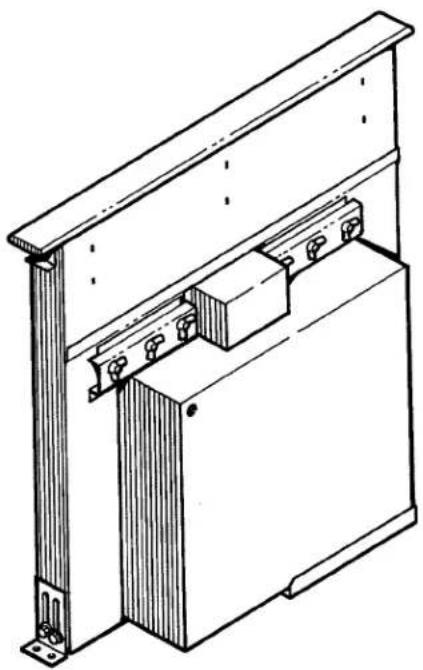 Technical line drawing of a structural frame assembly (no text or symbols)